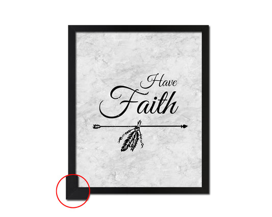 Have Faith Bible Scripture Verse Framed Print Wall Art Decor Gifts