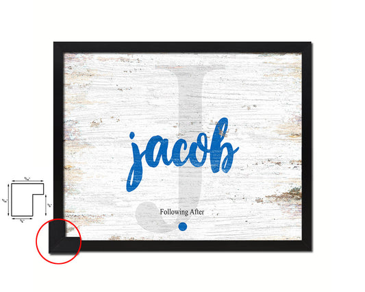 Jacob Personalized Biblical Name Plate Art Framed Print Kids Baby Room Wall Decor Gifts