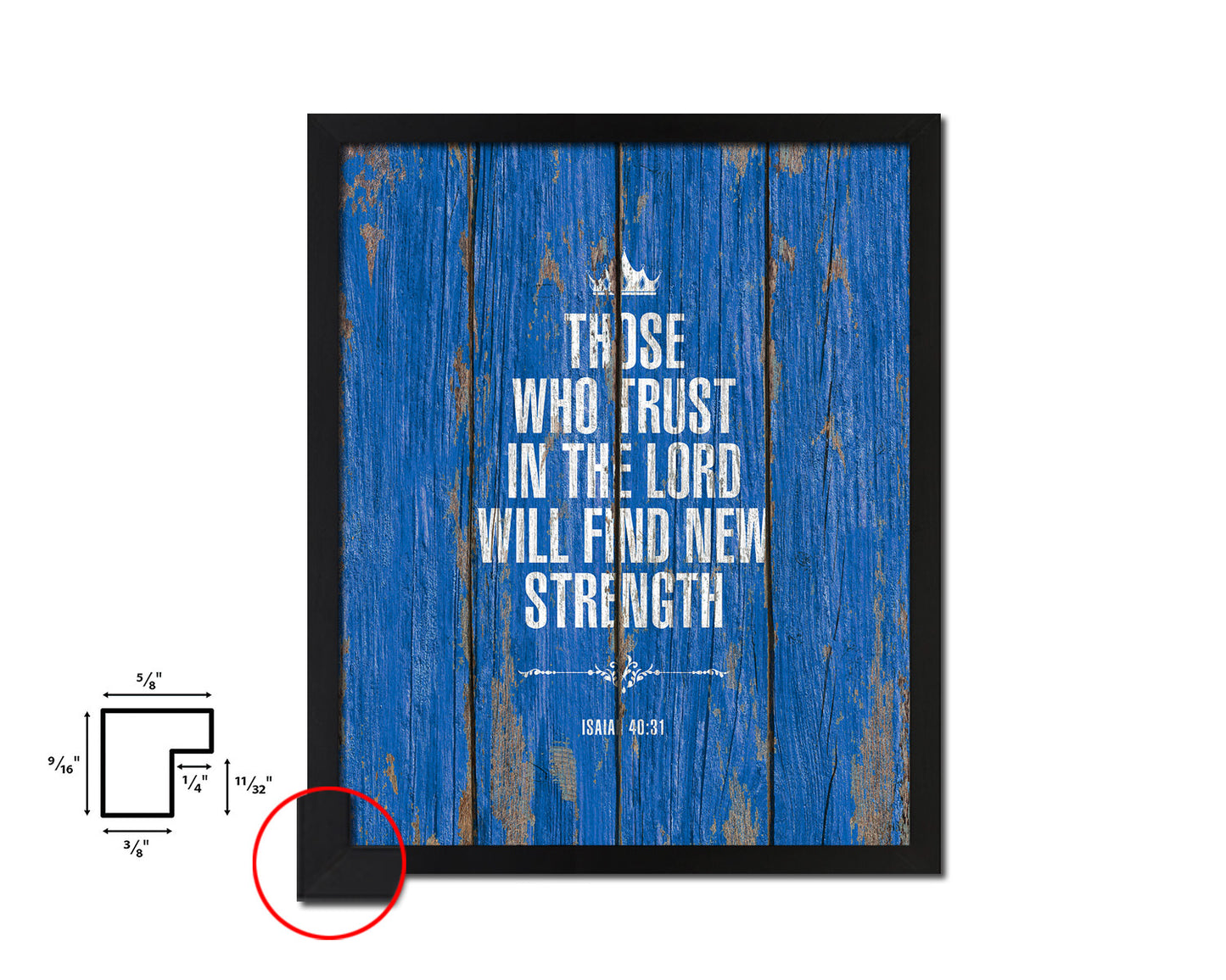 Those who trust in the Lord will find new strength Quote Framed Print Home Decor Wall Art Gifts