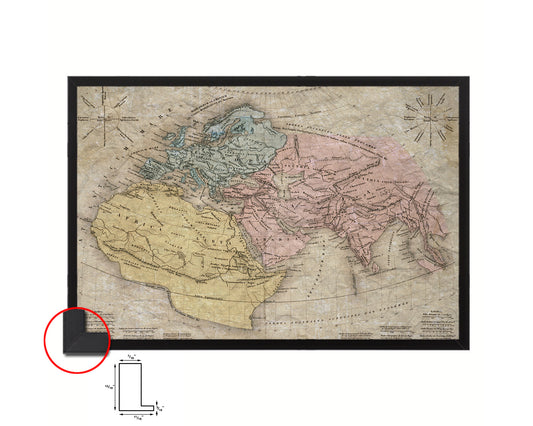 World in the time of Ptolemy Historical Map Framed Print Art Wall Decor Gifts