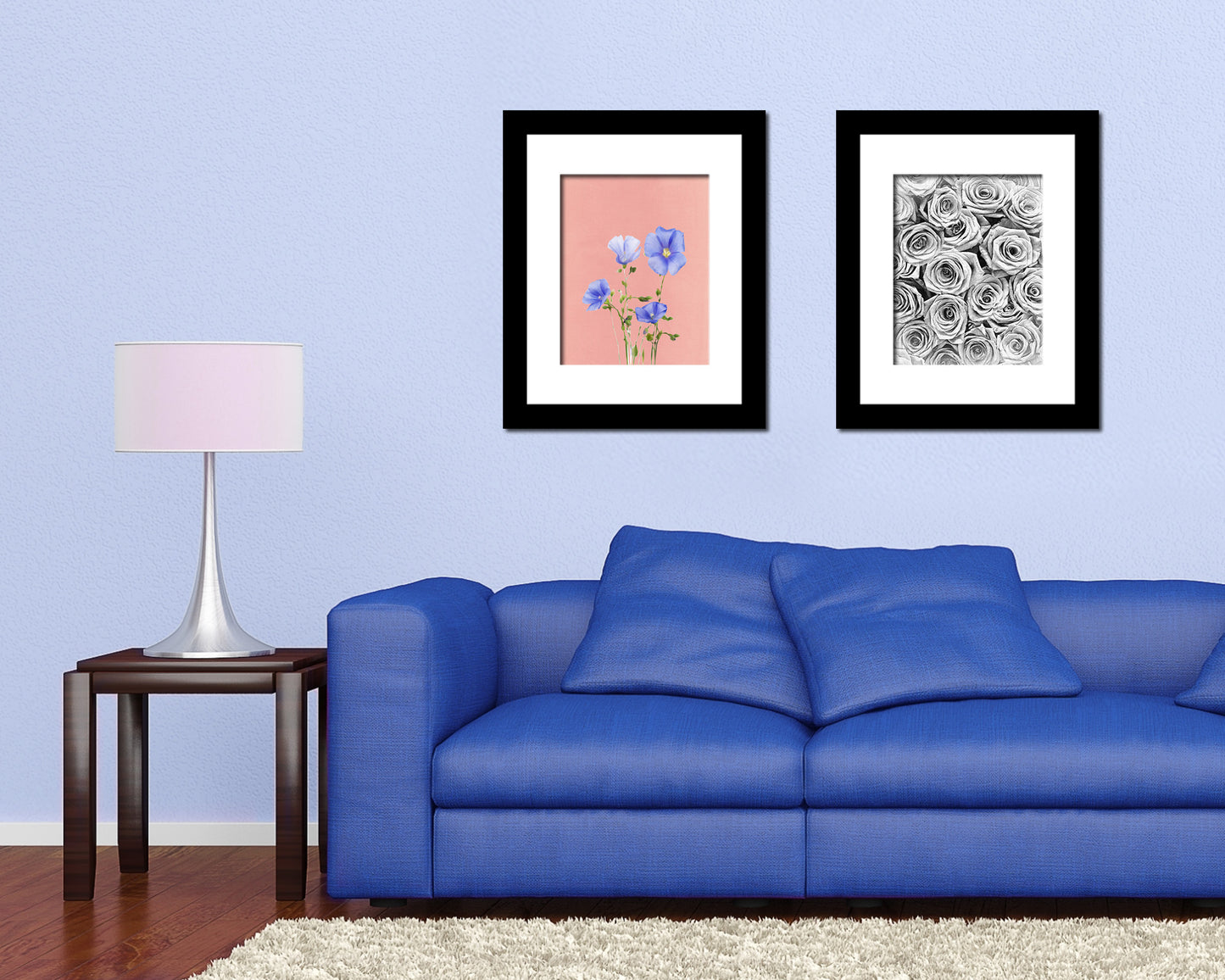 Flax Colorful Plants Art Wood Framed Print Wall Decor Gifts