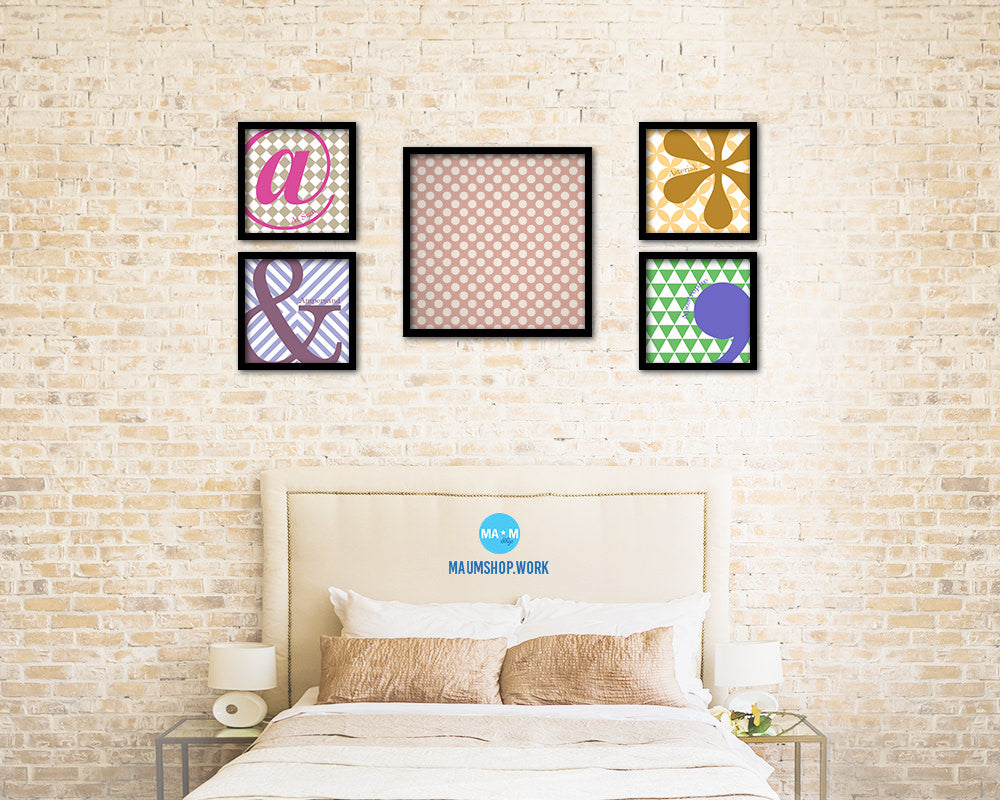 Geometric Abstract Artwork Wood Frame Gifts Modern Wall Decor Art Prints