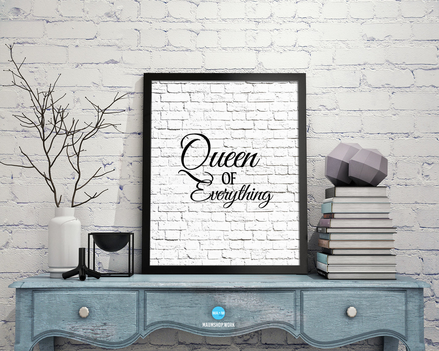 Queen of Everythig Rainbow Pride Peace Right Justice Poster Wood Framed Wall Decor Print Gifts