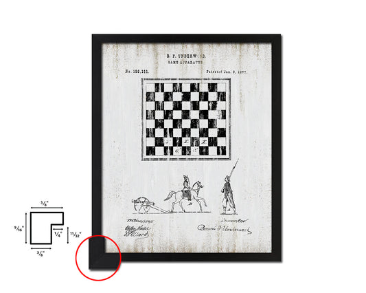 Game Apparatus Toy Vintage Patent Artwork Black Frame Print Gifts