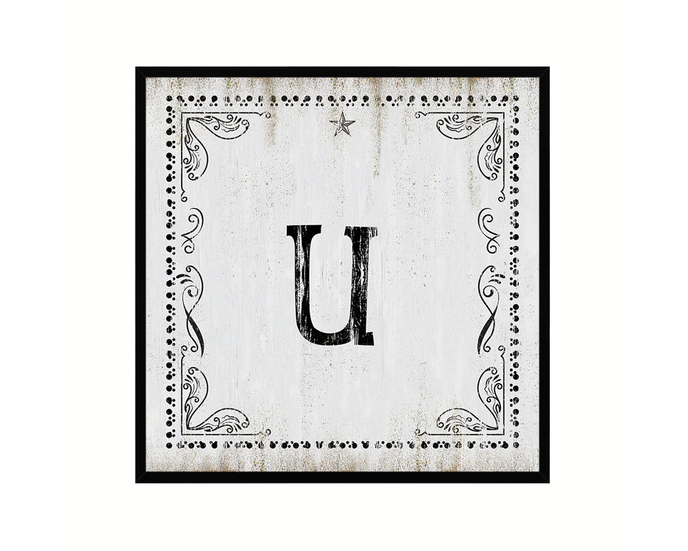 Letters N Custom Monogram Personality Name Sign Framed Prints Wall Art Decor