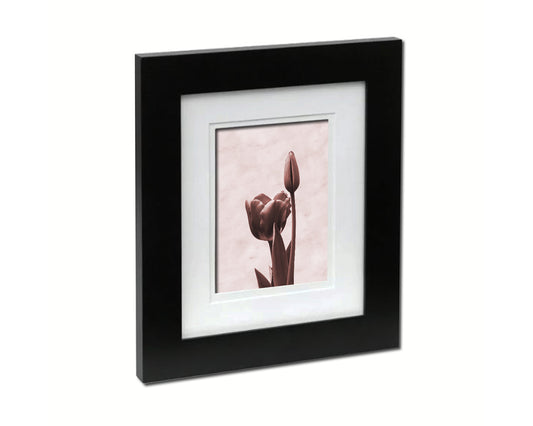 Tulip Sepia Plants Art Wood Framed Print Wall Decor Gifts