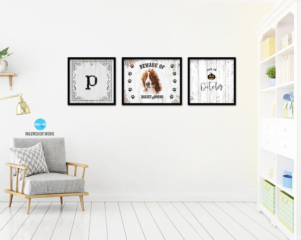 Letters I Custom Monogram Personality Name Sign Framed Prints Wall Art Decor