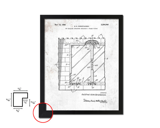 Legos Building Structure Toy Vintage Patent Artwork Black Frame Print Gifts