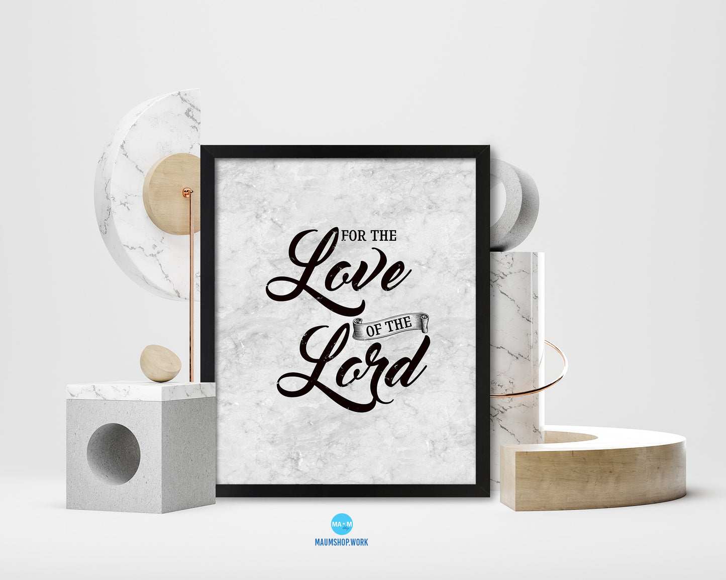 For the love of the Lord Bible Scripture Verse Framed Print Wall Art Decor Gifts