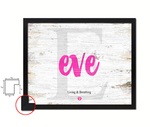 Eve Personalized Biblical Name Plate Art Framed Print Kids Baby Room Wall Decor Gifts