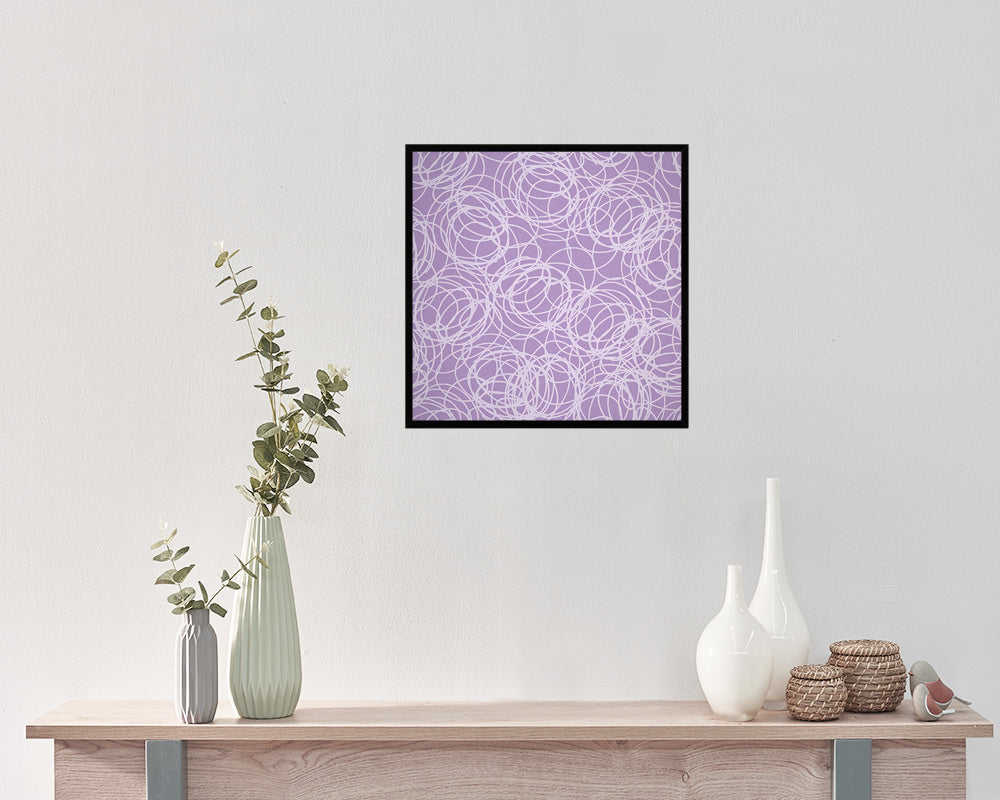 Abstract Purple Artwork Wood Frame Gifts Modern Wall Decor Art Prints