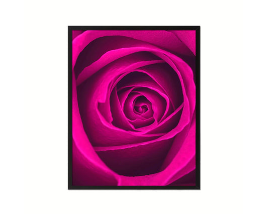 Rose Purple Flower Wood Framed Paper Print Wall Decor Art Gifts