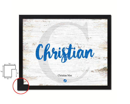 Christian Personalized Biblical Name Plate Art Framed Print Kids Baby Room Wall Decor Gifts